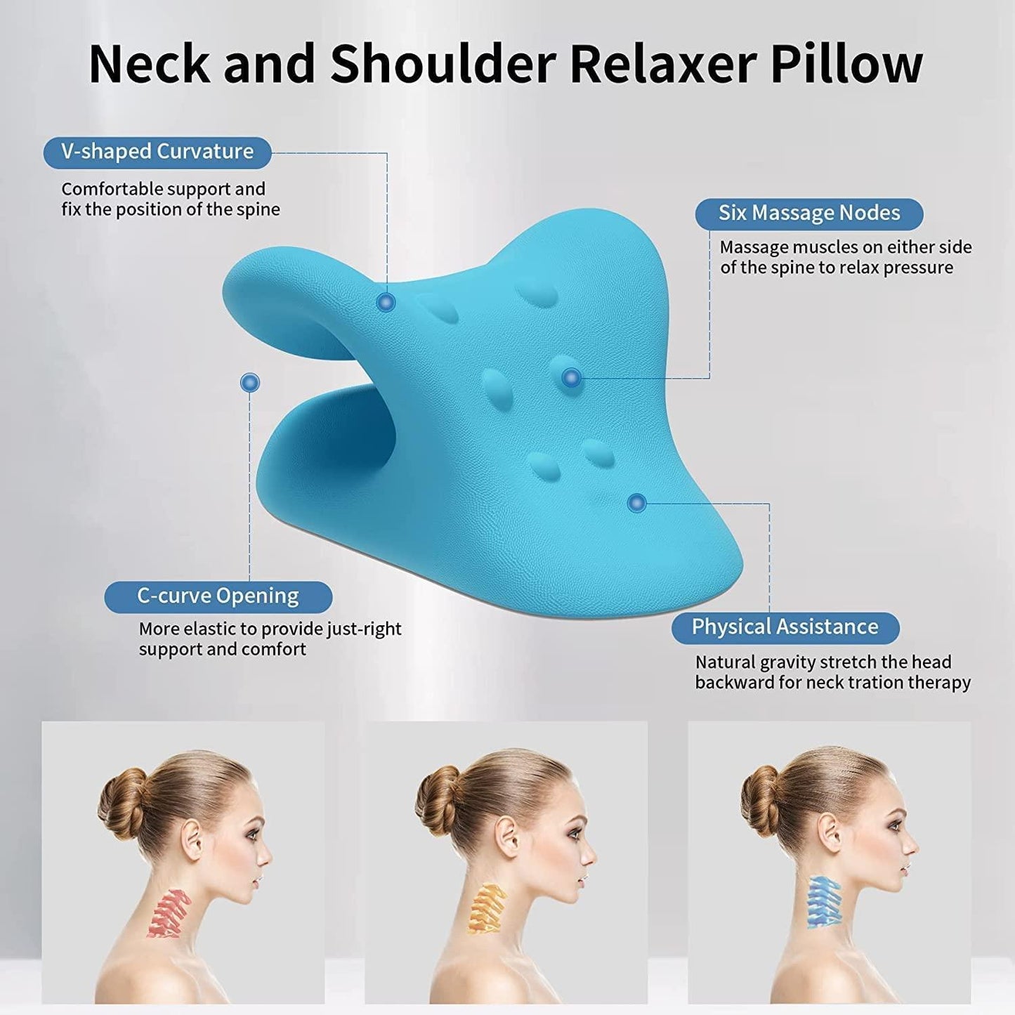 Neck Relaxer Cervical Pillow Neck & Shoulder Support for Pain Relief